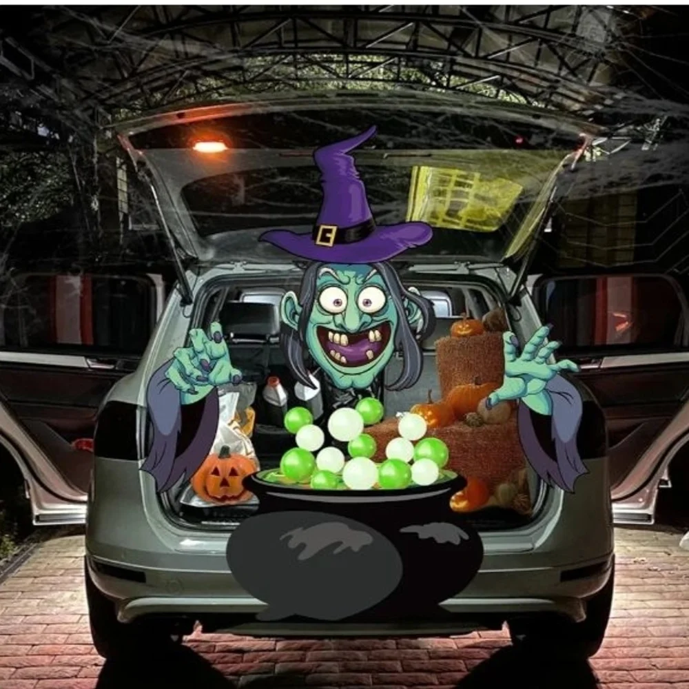 Amazon Halloween Witch and Bloody Decorations Set - Green, Red, Black